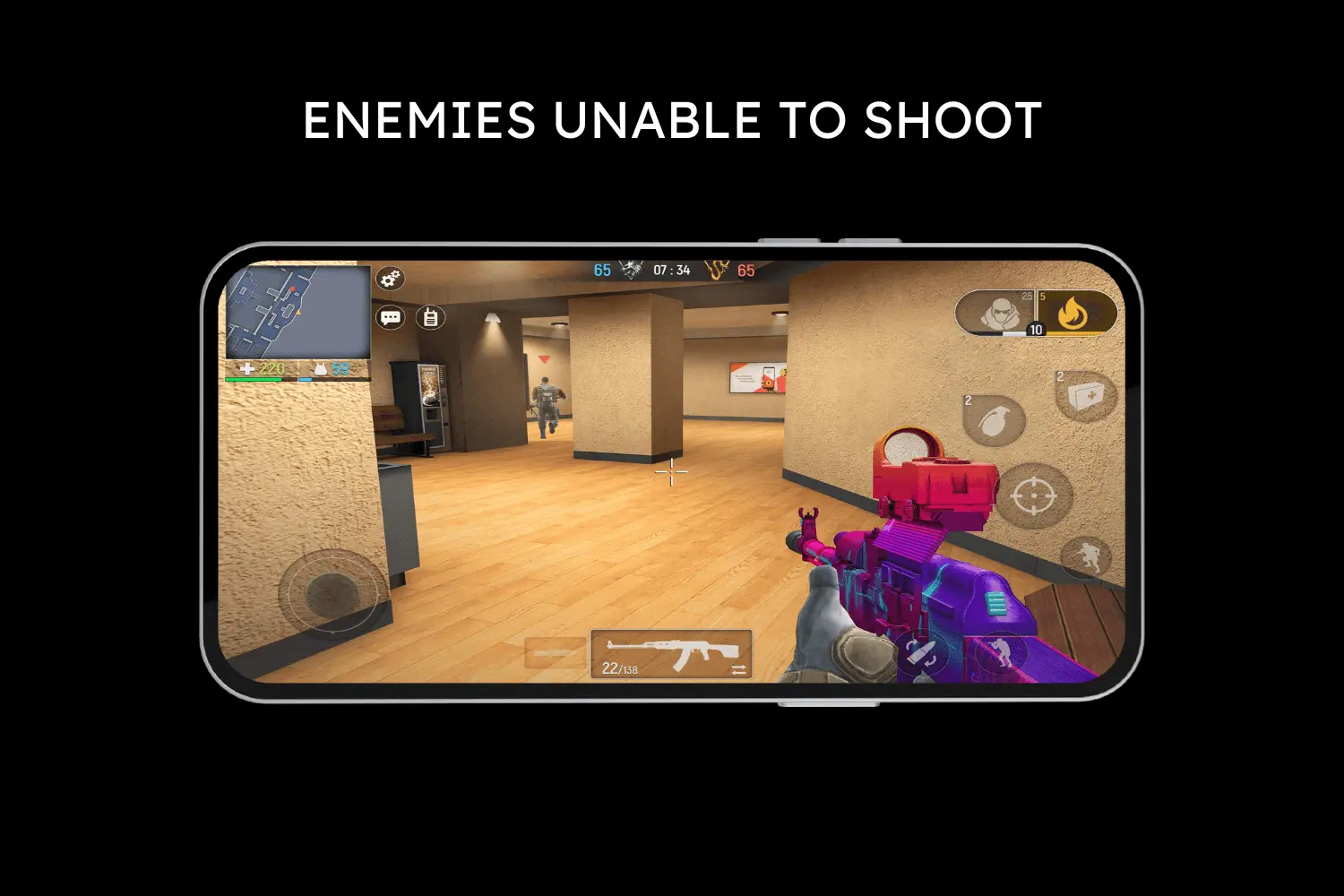 enemies unable to shoot 