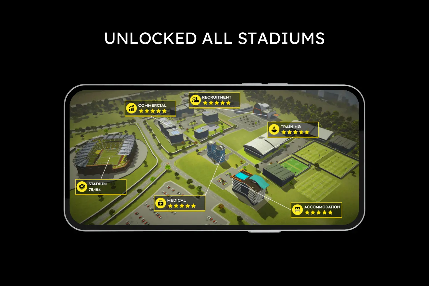 unlocked all stadiums